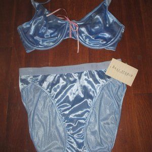 liquid satin second skin shiny bra french leg NWT panties sissy mirror f…